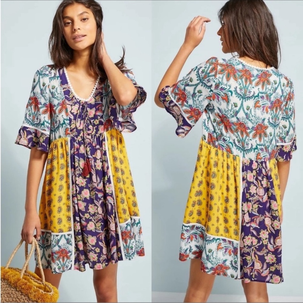 Lilka by Anthropologie Patchwork dress